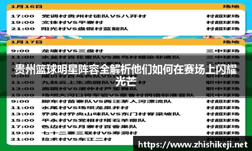 贵州篮球明星阵容全解析他们如何在赛场上闪耀光芒